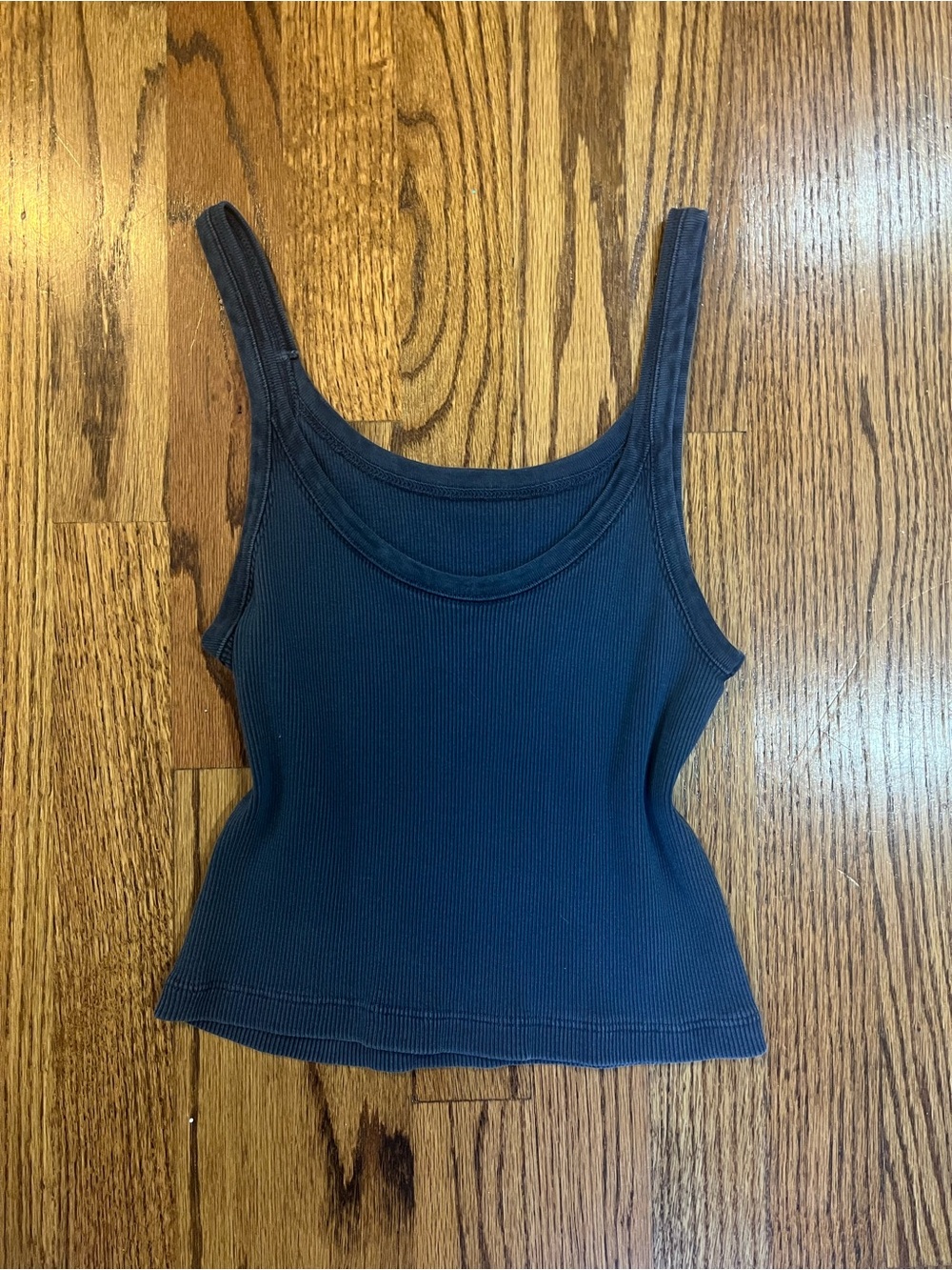 Brandy Melville Navy Ribbed Crop Tank